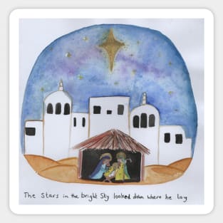 Away in a manger Sticker